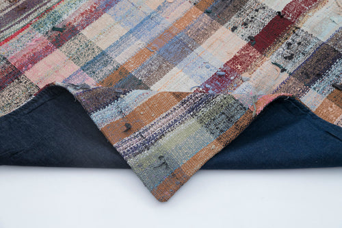 Kirk Yama Grey Patchwork Cotton Wool Handmade Area Rug 5'11'' x 8'11''