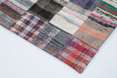 Kirk Yama Grey Patchwork Cotton Wool Handmade Area Rug 7'11'' x 9'10''
