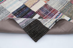Kirk Yama Grey Patchwork Cotton Wool Handmade Area Rug 7'11'' x 9'10''