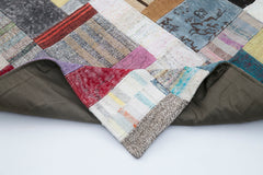 Kirk Yama Grey Patchwork Cotton Wool Handmade Area Rug 8'1'' x 9'11''