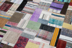 Kirk Yama Grey Patchwork Cotton Wool Handmade Area Rug 8'1'' x 10'0''