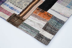 Handmade Area Rug – Kirk Yama Grey Patchwork Cotton Wool Carpet 8'2'' x 10'0''