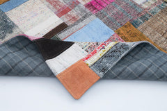 Handmade Area Rug – Kirk Yama Grey Patchwork Cotton Wool Carpet 8'2'' x 10'0''