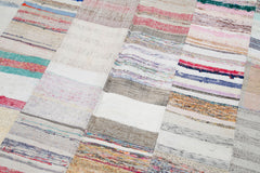 Kirk Yama Grey Patchwork Cotton Wool Handmade Area Rug 7'11'' x 9'10''