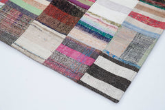 Kirk Yama Grey Patchwork Cotton Wool Handmade Area Rug 7'11'' x 9'10''