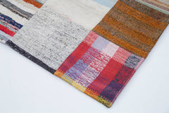 Kirk Yama Grey Patchwork Cotton Wool Handmade Area Rug 7'9'' x 9'10''