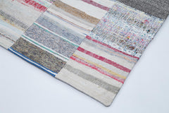 Kirk Yama Grey Patchwork Cotton Wool Handmade Area Rug 8'2'' x 10'1''