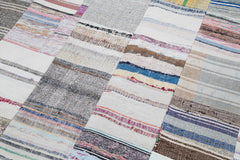 Kirk Yama Grey Patchwork Cotton Wool Handmade Area Rug 8'2'' x 9'11''