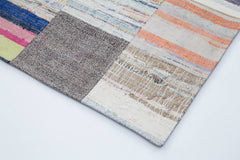 Kirk Yama Grey Patchwork Cotton Wool Handmade Area Rug 8'2'' x 10'0''