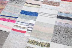 Kirk Yama Grey Patchwork Cotton Wool Handmade Area Rug 8'2'' x 10'0''