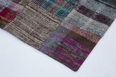 Kirk Yama Grey Patchwork Cotton Wool Handmade Area Rug 7'9'' x 9'10''