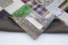 Kirk Yama Grey Patchwork Cotton Wool Handmade Area Rug 8'1'' x 10'0''