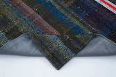 Handmade Area Rug – Grey Patchwork Carpet | Turkish Wool & Cotton Blend 7'7"x10'4"