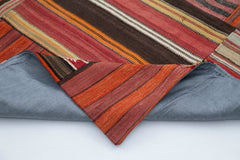 Kirk Yama Red Patchwork Cotton Wool Handmade Area Rug 6'8'' x 9'11''