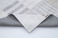 Kirk Yama White Patchwork Cotton Wool Handmade Area Rug 8'0'' x 9'11''