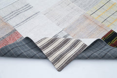 Kirk Yama White Patchwork Cotton Wool Handmade Area Rug 8'1'' x 9'11''