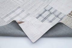 Kirk Yama White Patchwork Cotton Wool Handmade Area Rug 8'0'' x 10'0''