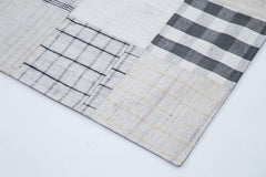 Kirk Yama White Patchwork Cotton Wool Handmade Area Rug 8'0'' x 10'0''