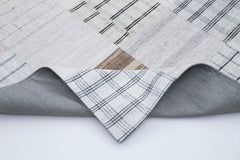 Kirk Yama White Patchwork Cotton Wool Handmade Area Rug 8'0'' x 9'11''