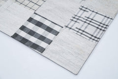 Kirk Yama Grey Patchwork Cotton Wool Handmade Area Rug 8'0'' x 10'0''