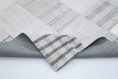 Kirk Yama Grey Patchwork Cotton Wool Handmade Area Rug 8'0'' x 10'0''