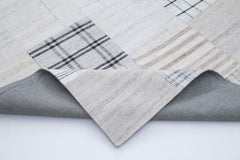 Kirk Yama White Patchwork Cotton Wool Handmade Area Rug 8'0'' x 10'0''