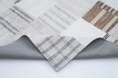 Kirk Yama White Patchwork Cotton Wool Handmade Area Rug 8'0'' x 10'0''