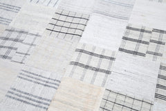 Kirk Yama White Patchwork Cotton Wool Handmade Area Rug 8'0'' x 10'0''