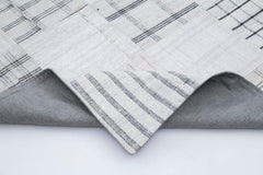 Kirk Yama White Patchwork Cotton Wool Handmade Area Rug 8'0'' x 10'0''