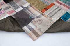 Kirk Yama Grey Patchwork Cotton Wool Handmade Area Rug 8'5'' x 11'6''