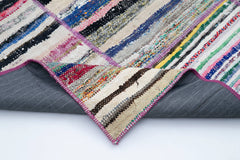 Kirk Yama Grey Patchwork Cotton Wool Handmade Area Rug 7'11'' x 11'6''