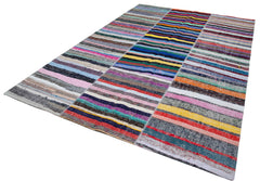 Handmade Area Rug – Kirk Yama Grey Patchwork Cotton Wool Carpet 8'x11'6''