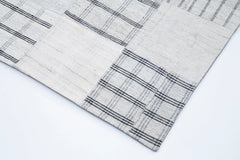 Kirk Yama White Patchwork Cotton Wool Handmade Area Rug 8'2'' x 11'5''