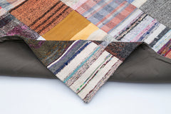 Kirk Yama Grey Patchwork Cotton Wool Handmade Area Rug 9'1'' x 11'5''