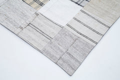 Kirk Yama Beige Patchwork Cotton Wool Handmade Area Rug 9'11'' x 12'11''