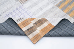 Kirk Yama White Patchwork Cotton Wool Handmade Area Rug 9'11'' x 13'1''