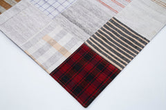 Kirk Yama Grey Patchwork Cotton Wool Handmade Area Rug 9'11'' x 13'1''