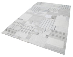 Handmade Area Rug – Beige Patchwork Cotton Wool 6x10 Foot Durable Carpet