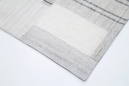 Handmade Area Rug – Beige Patchwork Cotton Wool 6x10 Foot Durable Carpet