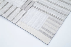Handmade Area Rug - Beige Patchwork Cotton Wool Rug 6x10 Feet | Agacan