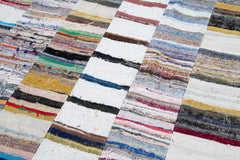 Handmade Area Rug – Kirk Yama Grey Patchwork Cotton Wool Carpet 6'10''x9'11''