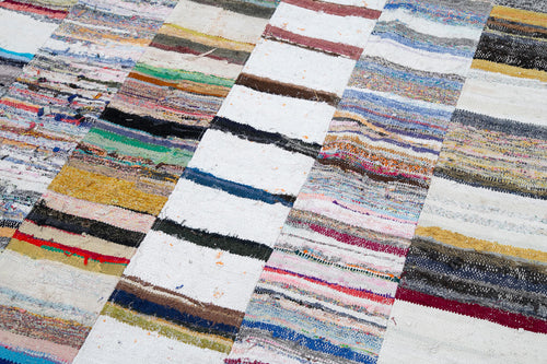 Handmade Area Rug – Kirk Yama Grey Patchwork Cotton Wool Carpet 6'10''x9'11''