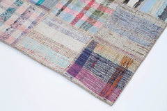 Kirk Yama Grey Patchwork Cotton Wool Handmade Area Rug 6'9'' x 9'9''