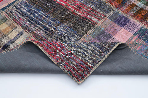 Kirk Yama Grey Patchwork Cotton Wool Handmade Area Rug 7'5'' x 10'2''