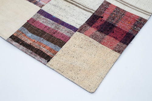 Handmade Area Rug - Grey Patchwork Cotton Wool Rug 7'8'' x 10'10'' by Agacan