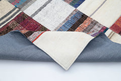 Handmade Area Rug - Grey Patchwork Cotton Wool Rug 7'8'' x 10'10'' by Agacan