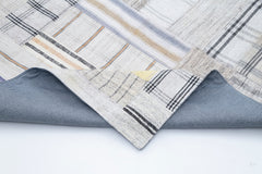 Kirk Yama Beige Patchwork Cotton Wool Handmade Area Rug 8'0'' x 11'5''