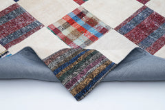 Kirk Yama Grey Patchwork Cotton Wool Handmade Area Rug 8'8'' x 11'8''