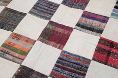 Kirk Yama Grey Patchwork Cotton Wool Handmade Area Rug 8'8'' x 11'8''