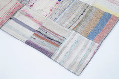 Handmade Area Rug – Kirk Yama Beige Patchwork Cotton Wool Carpet 8'2''x12'